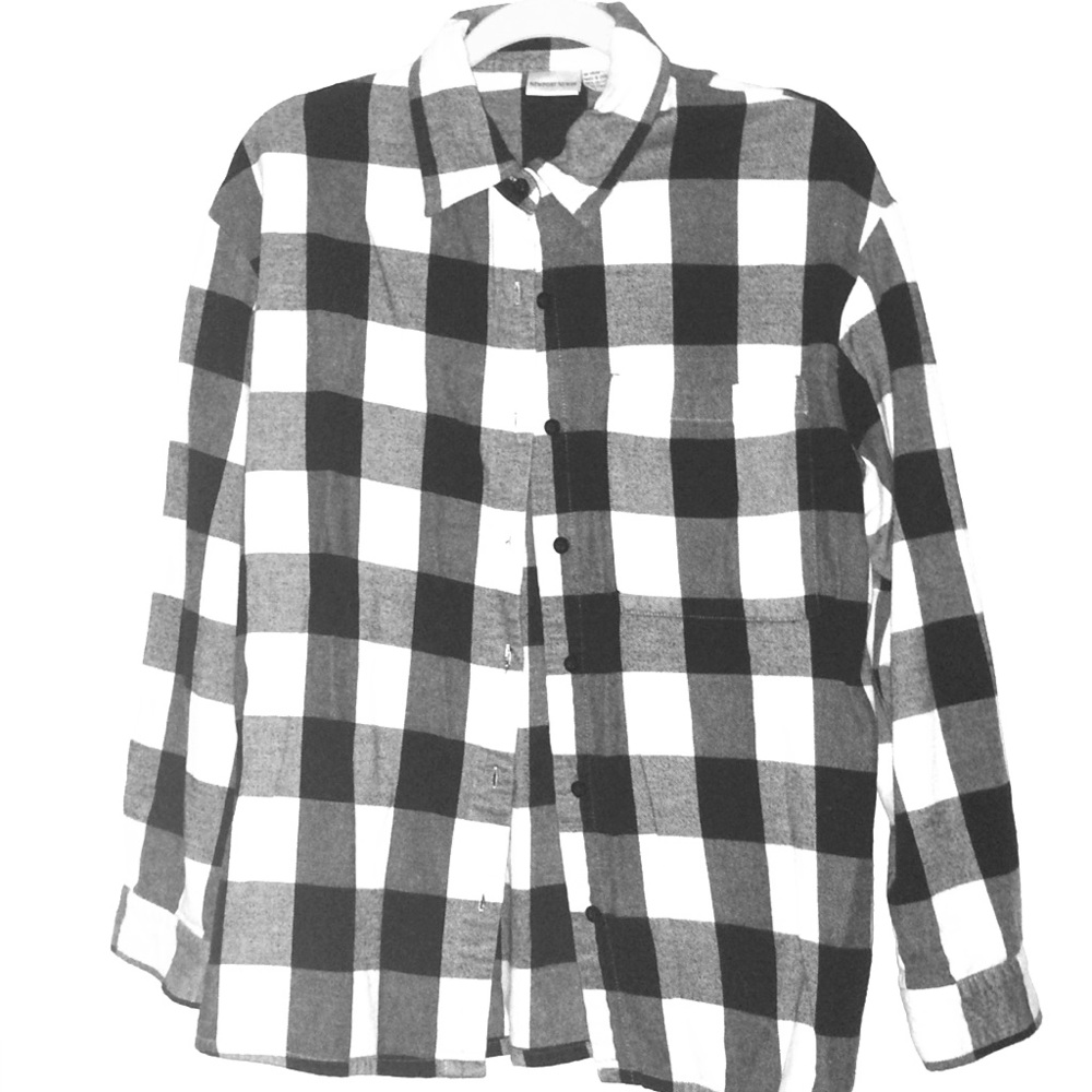 Buffalo plaid flannel button down